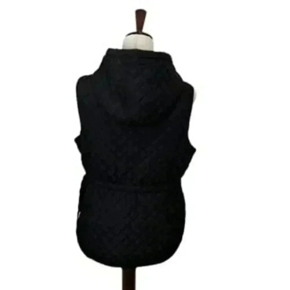 GH Bass Woman’s Hooded‎ Quilted Snap Front Vest Size Medium - Picture 10 of 12
